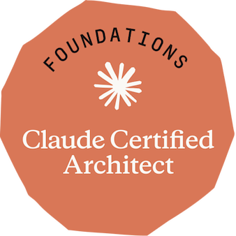 Anthropic Claude Certified Architect badge issued via Credly
